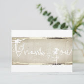 "Hartelijk dank" Handgeschreven Rustic Bedankkaart (Staand voorkant)