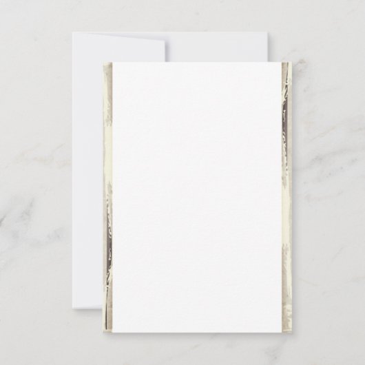 "Hartelijk dank" Handgeschreven Rustic Bedankkaart (Achterkant)