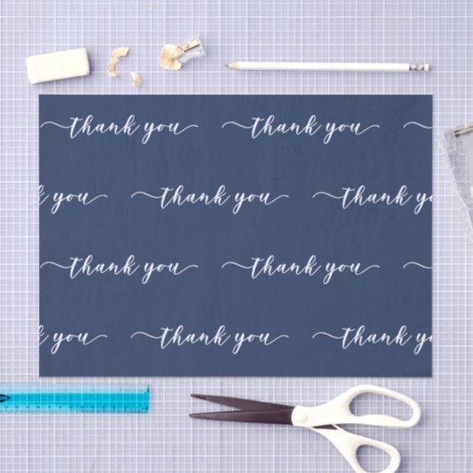 Hartelijk dank, handgeschreven script tissuepapier (Craft)