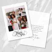 Hartelijk dank Hart Multi Photo Wedding Bedankkaart
