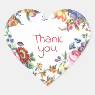 Hartelijk dank hart sticker