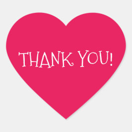 Hartelijk dank hart sticker