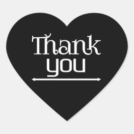 Hartelijk dank hart sticker