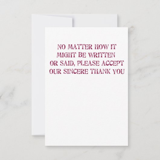 Hartelijk dank - Hartelijk dank in veel talen RSVP Kaartje (Achterkant)