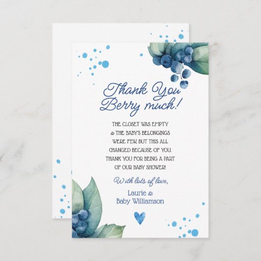 Hartelijk dank Hartelijk dank Kaart (Voorkant / Achterkant)