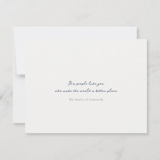 Hartelijk dank Harten Avocado Magenta Notitiekaartje (Achterkant)