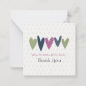 Hartelijk dank Hartjes Little Notitiekaartje (Voorkant)