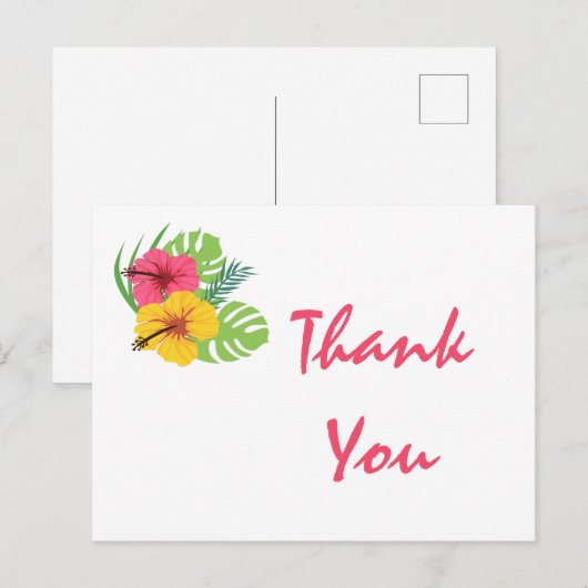 Hartelijk dank, Hawaiian Briefkaart (Voorkant / Achterkant)