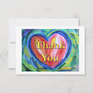 Hartelijk dank Heart Art Note Kaart