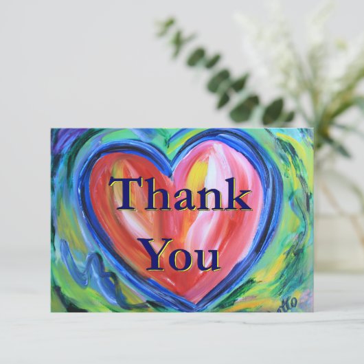 Hartelijk dank Heart Art Notitiekaarten (Staand voorkant)