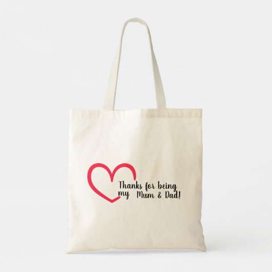 Hartelijk dank Heart Design | Tote Bag (Achterkant)