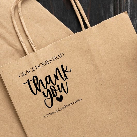 Hartelijk dank Heart Farmers Market Voeg naam toe Rubberstempel