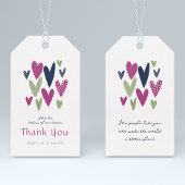 Hartelijk dank Hearts Avocado Navy Cadeaulabel
