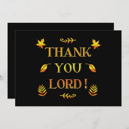 Hartelijk dank, Heer! (met in het najaar gekleurde Kaart (Voorkant / Achterkant)