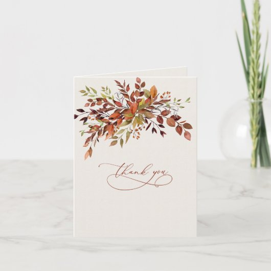 Hartelijk dank Herfst Minimalistische Kaart voor s (Voorkant)