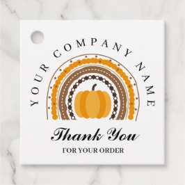 Hartelijk dank, Herfst Rainbow Pumpkin Business Bedankjes Labels