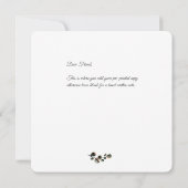 Hartelijk dank, Herfst Thememet Zonnebloem Lijst Bedankkaart (Achterkant)