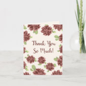 Hartelijk dank - het Lijst van de Rode Dagen. Bedankkaart (Voorkant)