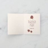 Hartelijk dank - het Lijst van de Rode Dagen. Bedankkaart (Binnen)