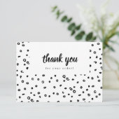 Hartelijk dank, het Visitekaartje van het Doodle P Bedankkaart (Staand voorkant)