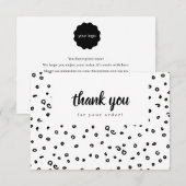 Hartelijk dank, het Visitekaartje van het Doodle P Bedankkaart (Voorkant / Achterkant)