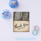 Hartelijk dank - , houten achtergrond, roest flyer (Enkel)