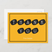 Hartelijk dank Ice Hockey Puck Aangepast op maat Briefkaart (Voorkant / Achterkant)