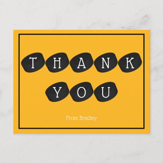 Hartelijk dank Ice Hockey Puck Aangepast op maat Briefkaart (Voorkant)