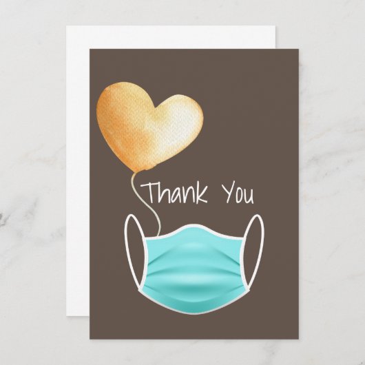 Hartelijk dank II Coronavirus Edition Notitiekaartje (Voorkant / Achterkant)