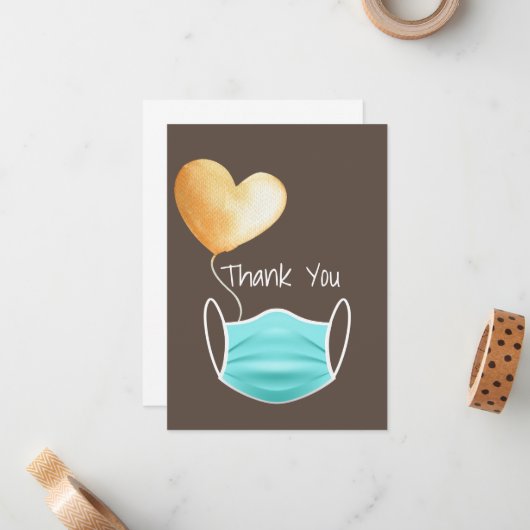 Hartelijk dank II Coronavirus Edition Notitiekaartje (Voorkant / Achterkant in situ)