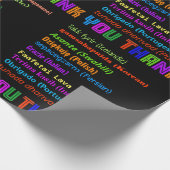 Hartelijk dank in 30 verschillende talen cadeaupapier (Hoek)