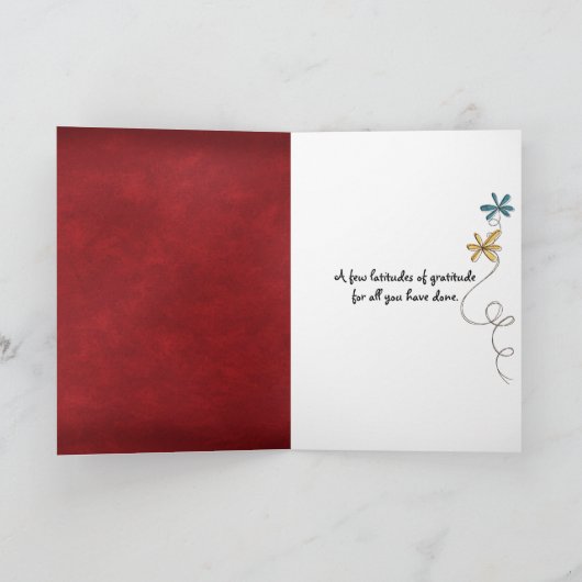 Hartelijk dank in verschillende talen kaart (Binnen)