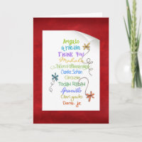 Hartelijk dank in verschillende talen