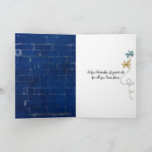 Hartelijk dank in vreemde taal op baksteen kaart (Binnen)