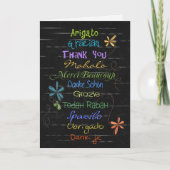 Hartelijk dank in vreemde talen bedankkaart (Voorkant)