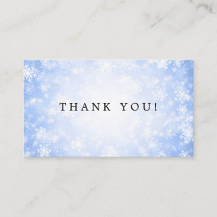 Hartelijk dank Invoegen Blue Winter Wonderland Informatiekaartje