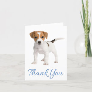 Hartelijk dank, Jack Russell Terrier Puppy Dog Not Bedankkaart