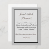 Hartelijk dank - Jazak Allah Khair (Voorkant / Achterkant)