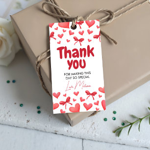 Hartelijk dank je favorietlabel voor babyshower cadeaulabel