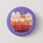 Hartelijk dank, jullie bloemen op zonsondergang - ronde button 5,7 cm (Voorkant)
