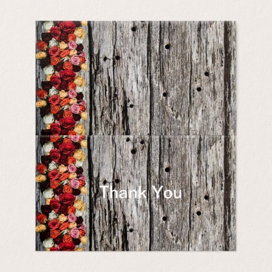 Hartelijk dank kaart (Buitenkant ongevouwen)