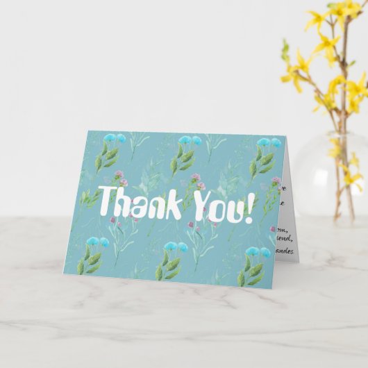 Hartelijk dank kaart (Gele Bloem)