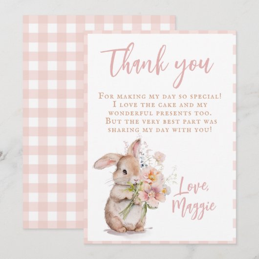 Hartelijk dank kaart (Voorkant / Achterkant)