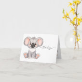 Hartelijk dank, Kaart Koala Waterverf (Gele Bloem)