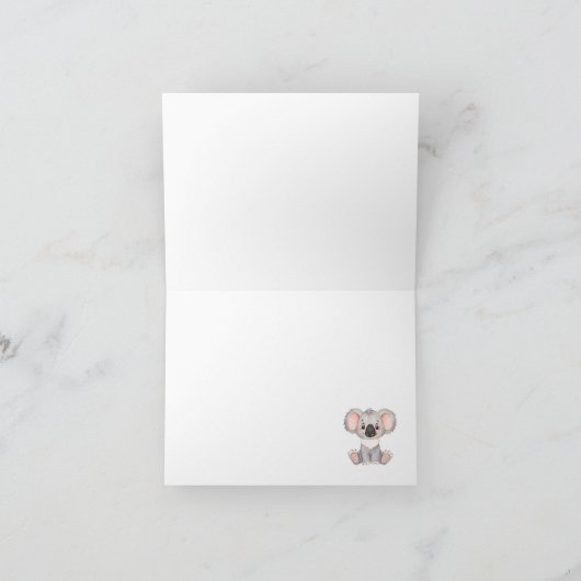 Hartelijk dank, Kaart Koala Waterverf (Binnen)