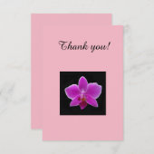 Hartelijk dank, kaart met de roze orchidee van fuc (Voorkant / Achterkant)