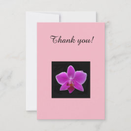 Hartelijk dank, kaart met de roze orchidee van fuc