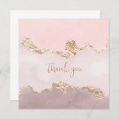 Hartelijk dank, kaart met faux Gold foil-design Notitiekaartje (Voorkant / Achterkant)