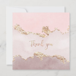 Hartelijk dank, kaart met faux Gold foil-design Notitiekaartje