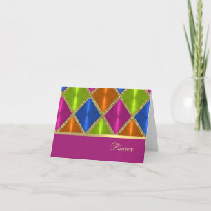 Hartelijk dank! Kaart Roze Blauw Groen Sinaasappel